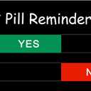 Pill Reminder, Pill Reminder Magnet, Pill Tracker AM PM, Acrylic Reminder Slider for Fridge, Magnetic and Adhesive Sticker Option-6 x 3 inches, Black
