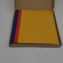 Fulmoon 6 Pack Plastic 3 Ring Binder Assorted Colors Economy Flexible Round Ring Presentation Binders with Pocket for Office School Meeting(0.5 Inch,Rainbow Colors) (Bright)