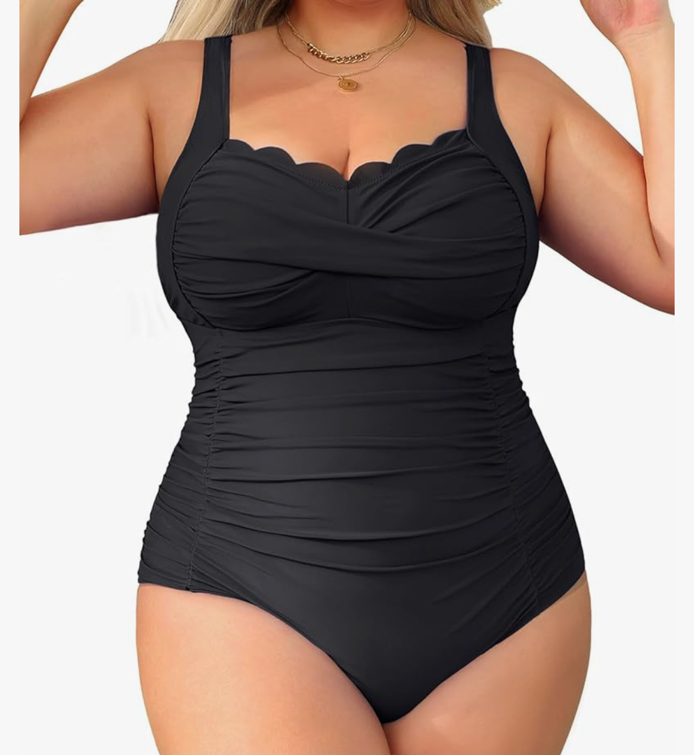 Aqua Eve Womens Plus Size One Piece Swimsuit- Tummy Control Bathing Suit Full Coverage Swimwear 22W