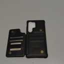 Vinich for Samsung Galaxy S25 Ultra Wallet Case with Card Holder, RFID Blocking Credit Slots Kickstand Shockproof Phone Cover for Women Men, Black