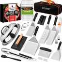 33PCS Griddle Accessories Kit for Blackstone, Flat Top Grill Accessories Tools with Cooling Rack, Melting Dome and Burger Press, Professional Hibachi Spatula Gift Set for Outdoor Teppanyaki BBQ
