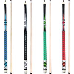 Pool Sticks Set of 4 and Pool Sticks Set of 2 with 13mm Cue Tip 58" Pool Cue with Rubber Anti-Skid Sleeve