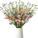 nuvagiki Easter Table Decor, 20 Pack Easter Egg Berry Stems Decorations for Tree, Artificial Flowers Picks for Wreath, Tree Ornaments Decorations for Home, Easter Gifts