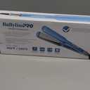 BabylissPRO Nano Titanium Ultra-Sleek Hair Straightener, Flat Iron for All Hair Types (Blue)