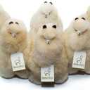 Alpaca Stuffed Animal 12 inch. Cute, Soft and Cuddly Alpaca Plush Toy Handcrafted on Real Alpaka Natural Fur (12 inches, Beige)