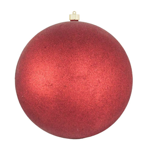 Christmas  - 300mm/12" Shatterproof Ornament, Red Glitter [1 Piece]