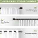 5/8 Diameter Bronze Curtain Rods 30-90 Inch, for 30-84 Inch Windows, Adjustable Splicing Antique Bronze Curtain Rods for Windows with Brackets, Window Rod Long Small Dark Brown Curtains Rod