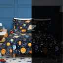 Glow in The Dark Kids Comforter Set Full Size for Boys Teen, Space Bedding Set 1 Comforter, 1 Decor Pillow, 2 Pillow Shams Visit the Kaleido Space Twin/Twin XL,
