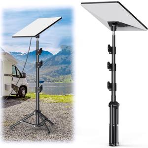 Starlink Mini Tripod Mount with Plate Connector and 1/4" Threaded Pipe Adapter for Easy Mounting, Adjustable Height and Tile, Starlink Pole Mounting Kit for Gen 4 Dish