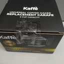 Kaffe Universal Replacement Coffee Carafe - 5 Cup Glass Pot for Drip Coffee Makers - Glass, Easy-Grip Handle, Sneak-A-Cup Compatible - Capacity Markings, Dishwasher Safe