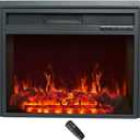 C-Hopetree 28 Inch Wide Electric Fireplace Insert, Portable Freestanding Heater with Remote and Thermostat