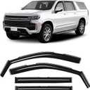 CLIM ART in-Channel Incredibly Durable Rain Guards for Chevrolet (Chevy) Suburban 2021-2025, Original Window Deflectors, Vent Window Visors, Vent Deflector, 4 pcs. - 621180