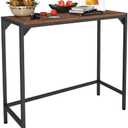 Tigerden Industrial 33" Narrow Console Table, Sofa Table for Entryway, Couch Table, Entrance Side Table for Hallway, Living Room, Foyer, Corridor, Bedroom, Rustic Brown and Black