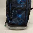 3Pcs Galaxy Boys Rolling Backpack Set with Lunch Bag, Galaxy Print Kids Backpack for Boys with Wheels