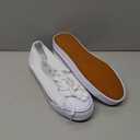 FRACORA Womens White Canvas Sneakers Low Top Lace Up Canvas Shoes Fashion Comfortable, 11 Size