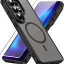 for Magnetic Samsung Galaxy S26 Ultra Case,[Compatible with MagSafe] Full Body Shockproof Protective Case,Wireless Charging,Hard Translucent Matte Phone Cover for Galaxy S26 Ultra (Black)