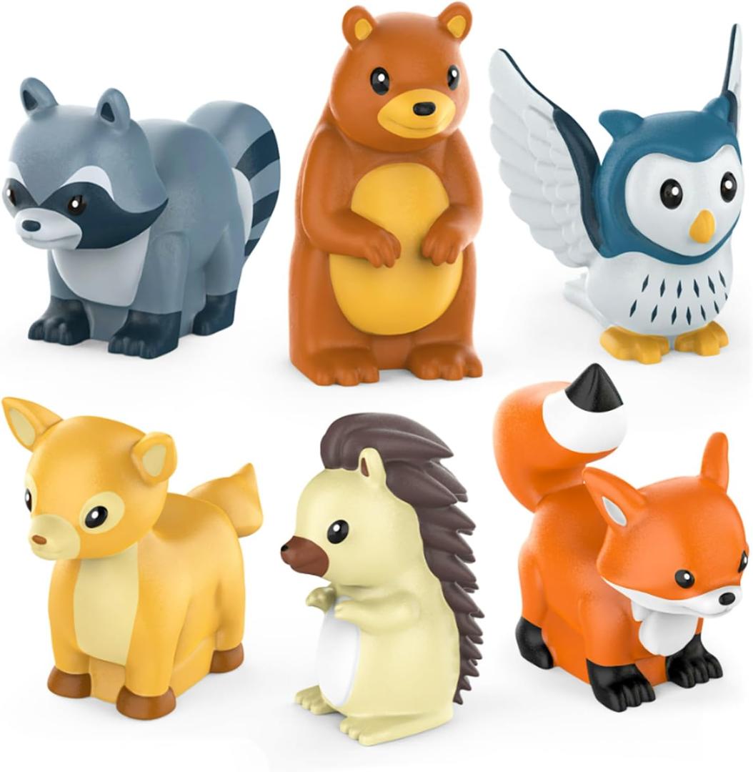 Tub Works Woodland Animals Watertight Baby Bath Toys, 6 Pack | Sealed, No Hole Bath Toys Design Keeps Moisture Out | Soft, Squeezable & Float on Water | Easy-Grip Toddler Bath Toy Set for Kids Bath