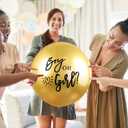 Syhood Jumbo Gender Reveal Balloon Pop Kit with 36 Inch Boy or Girl and 5 Inch Blue Pink Balloons Heart Shaped Confetti Tassels Stand for Baby Shower Party Supplies Decorations (Gold)