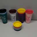 FillTouch 12 Pcs Inspirational Gifts for Employee Coworkers Staff Teammate, 16oz Reusable Plastic Coffee Cups with Positive Sayings, Bundle Gifts for Woman Man Coworker (Bright Color, Inspirational)