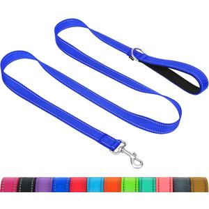 Taglory Dog Leash for Medium Large Dogs, Double-Sided Reflective Leash with Soft Neoprene Padded Handle, 1 inch by 6 ft, Fit Medium Large Breeds 20-150 lbs, Navy Blue