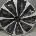 15" Black White Wheel Rim Cover Hubcaps Replacement R15 Hub Caps Snap On Universal Wheel Rim Cover ABS Exterior Accessories for Car Trunk SUV Set of 4