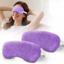 Heated Eye Mask for Dry Eyes, Steam Warm Compress for Stye Eye Treatment, Relieve, Hot Compress, Moist Heat Mask for Blepharitis (Purple2PCS)