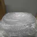 Zopeal 18 Pcs Plastic Beaded Charger Plates 13 Inch Round Dinner Chargers Silver Bead Charger for Dinner Clear Service Plates for Wedding Birthday Party Events Bridal Shower Tabletop Decoration