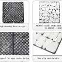 Decking Natural Pebble Interlocking Floor Patio Tiles, Indoor & Outdoor Interlocking Tiles 12"x12" 6pcs - A Great Upgrade Option for Garden Patio Path (white)