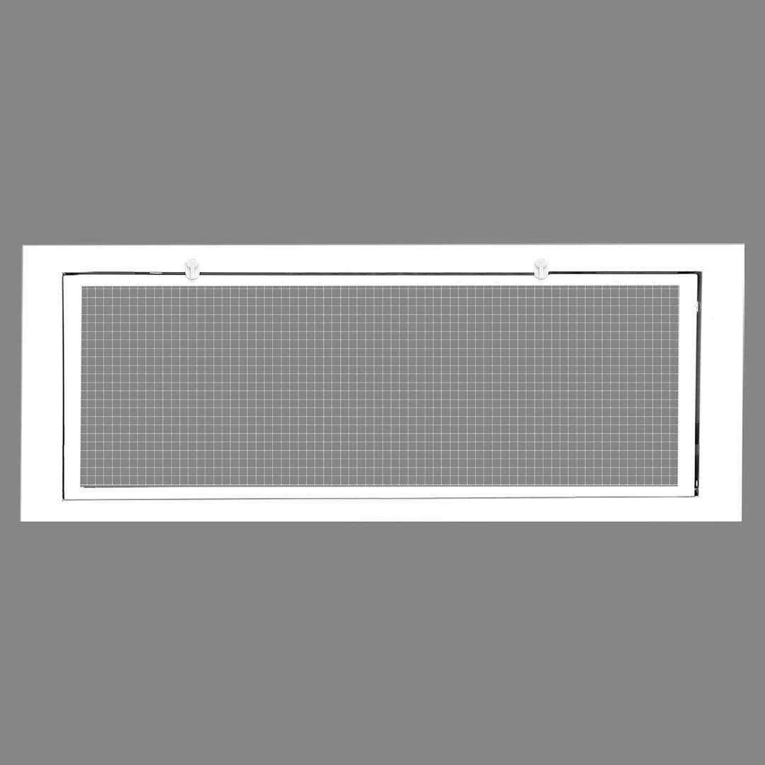 HVAC Premium 12" x 36" Cube Core Eggcrate Return Air Filter Grille for 1" Filter - Aluminum - White [Outer Dimensions: 14.5" x 38.5]