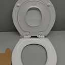 Mayfair NextStep2 Toilet Seat with Built-In Potty Training Seat, Slow-Close, Removable that will Never Loosen, Round, White