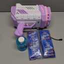 Bubble Gun, Bazooka Bubble Machine Gun, Bubble Blaster Gun with Bubble Solution, 69 Holes Bubble Bazooka Gun Outdoor Summer Toy Party Favors for Kids Purple Christmas Bubble Maker Blowers