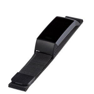 WITHit Black Stainless Steel Mesh Band for Fitbit® Charge 3 & Charge 4
