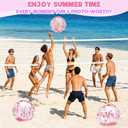 12 Pack Inflatable Beach Balls Bulk 16" Pink Glitters Pool Toys Balls for Pool, Beach, Summer Pool Party - Swimming Pool Game Water Beach Toys Kid Party Favor Decorations Summer Blow Up Beach Ball