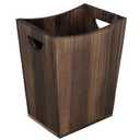 ETELI Wood Waste Basket Small Trash Can for Office Rectangular Trash Can Decorative with 2 Handles for Bathroom Bedroom Kitchen Hotel (Brown)
