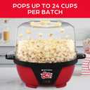 West Bend Stir Crazy Hot Oil Popcorn Popper, Popcorn Maker Machine with Large Serving Bowl Lid and Stirring Rod Perfect for Movie Night Snack Time or Parties, 6-Quart, Red