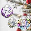 Stained Glass Ornament, Christmas Ornament, Hanging Ornaments for Home Decor & Christmas Tree Ornaments – Exquisite Holiday Decor, Xmas Gifts & Holiday Present - Hummingbirds