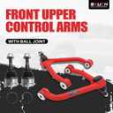 2-4" Lift Upper Control Arms for 2007-2018 Chevy Silverado GMC Sierra 1500, 2007-2013 Avalanche, 2007-2014 Suburban 1500, Tahoe, Yukon/XL, Escalade/ESV, 2 Replacement Ball Joints, Wrinkle Red