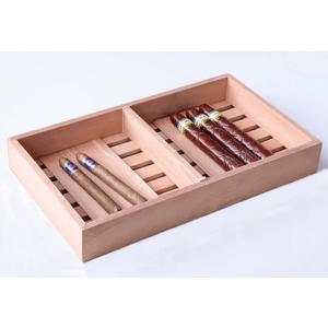 Woho Spanish Cedar Cigar Tray with Adjustable Divider & 6 Count Sheets, Cedar Cigar Tray for Large Cigar Humidor Cabinet/Tupperdor, Cedar Wood Tray for Cigar Storage/Organization/Aging (12"X7"X1.57")