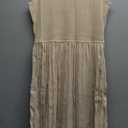 ZESICA Women's Summer Sleeveless Mini Dress 2026 Crewneck A Line Knit Pleated Swing Business Casual Work Party Short Dresses, XL