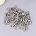 Healifty Toy Pets 50 Sets Dog Tag Clip Pet ID Tag Holder DIY Keychain Keyring Lobster Clasp Key Ring Chain Holder for Cats Dog Collar Harnesses Metal Key Ring