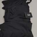 Daci Womens 2 Piece Tankini Swimsuits - Tummy Control Bathing Suit with Shorts V Wire Tankini Top Ribbed Swimwear (X-Large, Black)