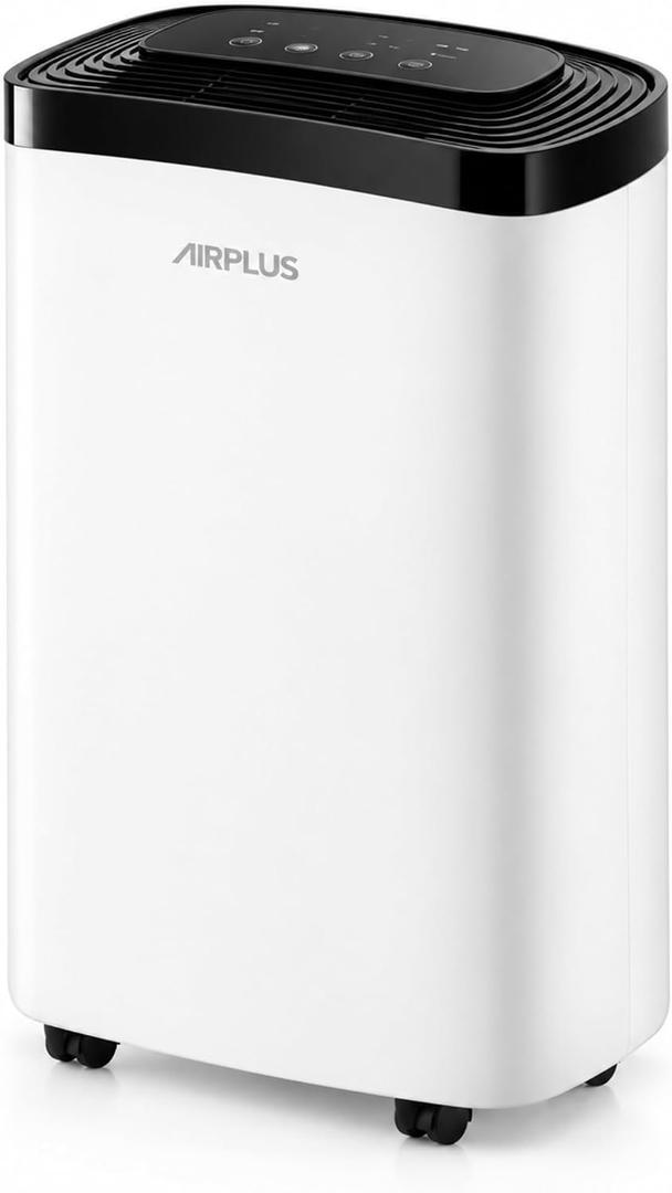 AIRPLUS 1,500 Sq. Ft Dehumidifier for Basement, 30 Pints Powerful Dehumidifier for Home, Large Rooms, Bedrooms, Sufficient Capacity Water Tank with Drain Hose (AP1907)