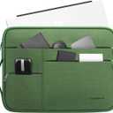 Omnpak Surface Pro 11 Case,13 inch Laptop Sleeve for Surface Pro 12/11/10/9/8/X/7/6/5/4/3 with Multi-Pocket and Side Handle Strap,Water-Resistant Laptop Carrying Bag, For Surface Pro 11/12/10/9/8/7/6, Green