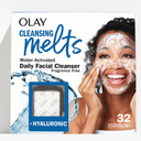 Olay Cleansing Melts + Hyaluronic Face Cleanser, 12ct, Water-Activated Face Wash Cleans, Tones, and Refreshes Skin