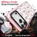 Bouvardia for iPhone 17 Pro Case, Compatible with Magsafe, Cute Girly Design for Women, Shockproof & Aesthetic, Bows & Flowers - Tulips