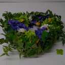 26" Hydrangea Wreath for Front Door, Porch, Window - Large Artificial Silk Flowers Outdoor Wreath for Home, Farmhouse, Wedding, Outside Decor - Spring, Summer, Fall, All Seasons (Purple)