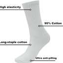 ASTRALUX cotton Socks Unisex 4 Pairs Men's socks & Women's socks (Large, White)