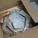 3PCS 2 Tier Hexagon Gold Cake Stand for Party, Tall Metal Pedestal Stands for Display Decoration, Flower, Plant, Birthday, Wedding, Baby Shower, Bridal Shower, Cylinder Column for Desserts