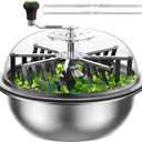 19 Inch Bud Leaf Bowl Trimmer, 19" Trim Bowl with Clear Visibility Dome and Sharp Stainless Steel Blades, for Twist Spin Cutting Buds, Flowers, Leaves, Hydroponics Plants