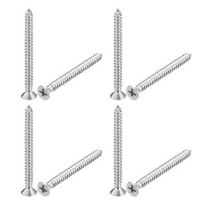 NACX KA 3 X 30mm Flat Head Self Tapping Screw, 304 Stainless Steel Phillips Cross Recessed Threaded Countersunk Wood Screws, 150PCS